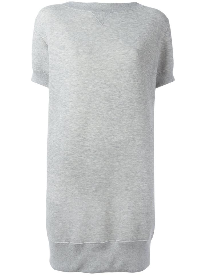 Sacai - Sweater Dress - Women - Cotton/polyamide - 2, Grey, Cotton/polyamide