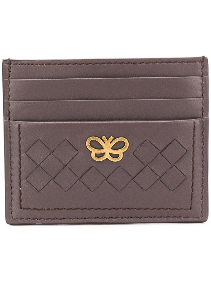 Bottega Veneta Butterfly Intrecciato Cardholder - Brown