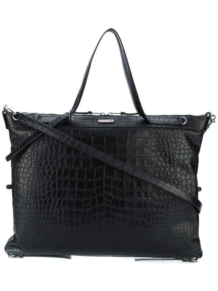Saint Laurent - Large Id Convertible Bag - Women - Calf Leather - One Size, Black, Calf Leather