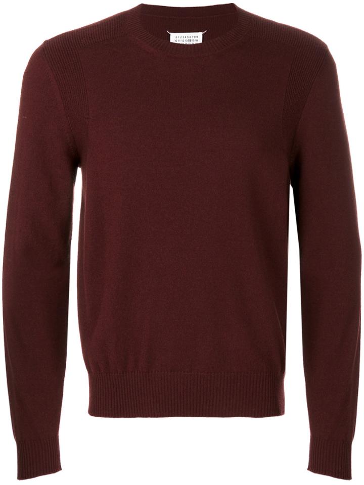 Maison Margiela Ribbed Trim Jumper - Pink & Purple