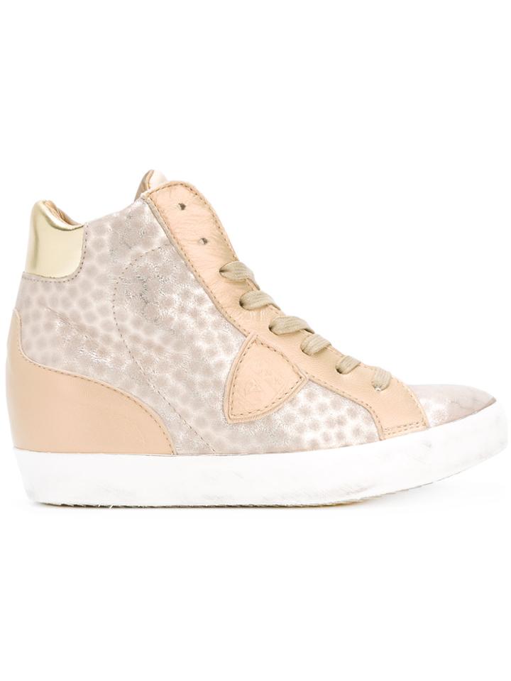 Philippe Model Panelled Hi-top Sneakers - Metallic