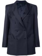 Blazé Milano Dotted Doublle Breasted Jacket - Blue