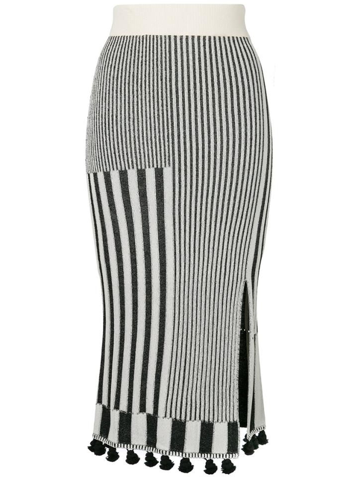 Altuzarra Embroidered Midi Skirt - Black