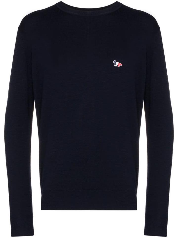 Maison Kitsuné Crew-neck Sweater - Blue