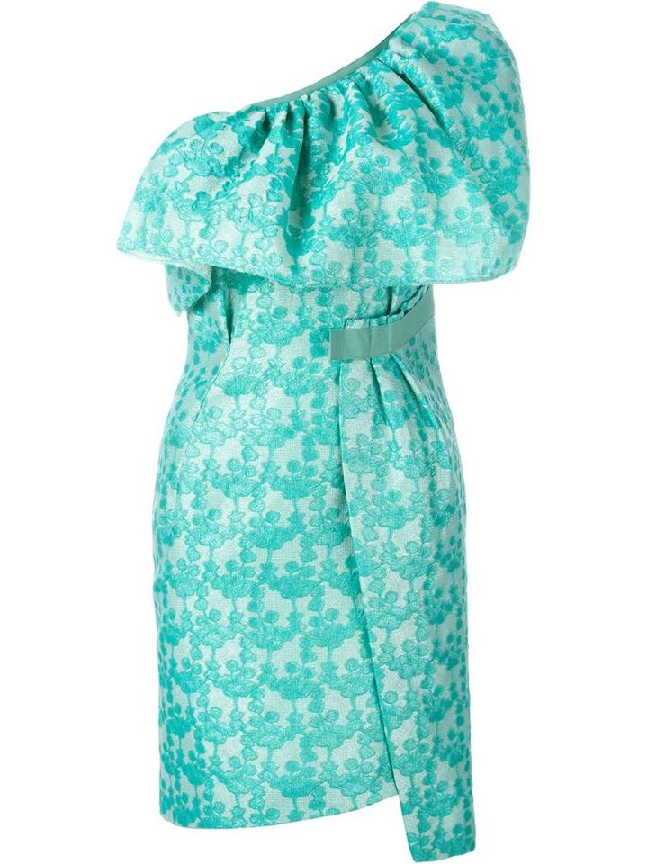 Christian Pellizzari One Shoulder Jacquard Dress
