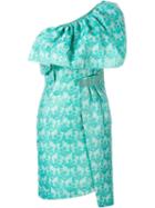 Christian Pellizzari One Shoulder Jacquard Dress