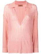 Missoni Deep V-neck Knitted Top - Pink