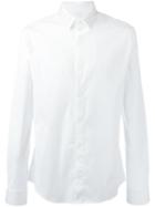 Les Hommes Studded Collar Shirt, Men's, Size: 48, White, Cotton/spandex/elastane