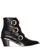 Reike Nen Buckled 60mm Ankle Boots - Black