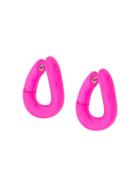 Balenciaga Loop Earrings - Pink