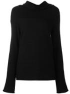 Malo Roll Neck Ribbed Pullover, Women's, Size: Medium, Black, Polyester/cashmere