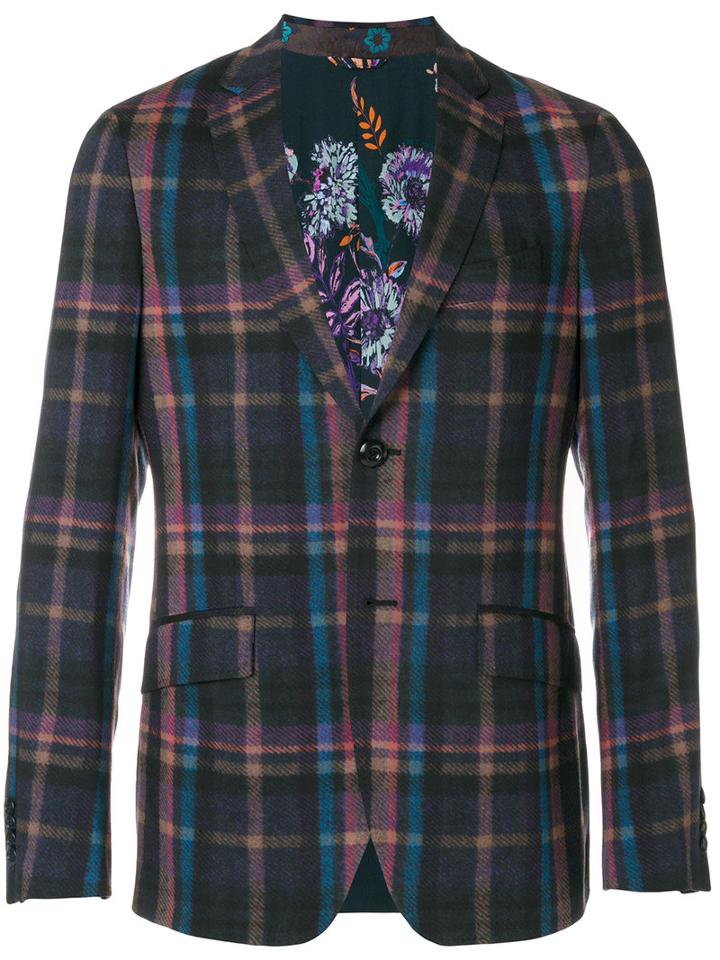 Etro - Checked Blazer - Men - Cupro/wool - 50, Cupro/wool