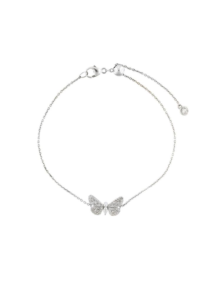 Astley Clarke 14kt Gold And Diamond Cinnabar Papillon Bracelet -