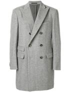 Z Zegna Double Breasted Coat - Grey