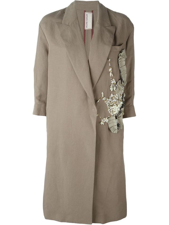 Antonio Marras Embellished Trench Coat
