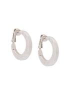 Susan Caplan Vintage Brushed Hoop Earrings - Silver