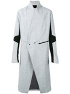 Lost & Found Ria Dunn - Minimal Double-breasted Coat - Men - Cotton/polyamide - L, Grey, Cotton/polyamide