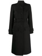 Chloé High Collar Single Breasted Coat - Black