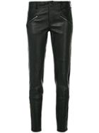 P.a.r.o.s.h. Cropped Zip Detail Trousers - Black
