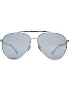 Burberry Eyewear Top Bar Detail Pilot Sunglasses - Metallic