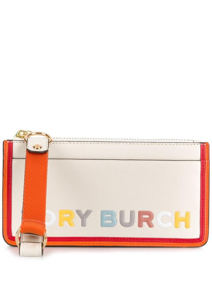 Tory Burch Perry Colour-block Zip Wristlet - Neutrals