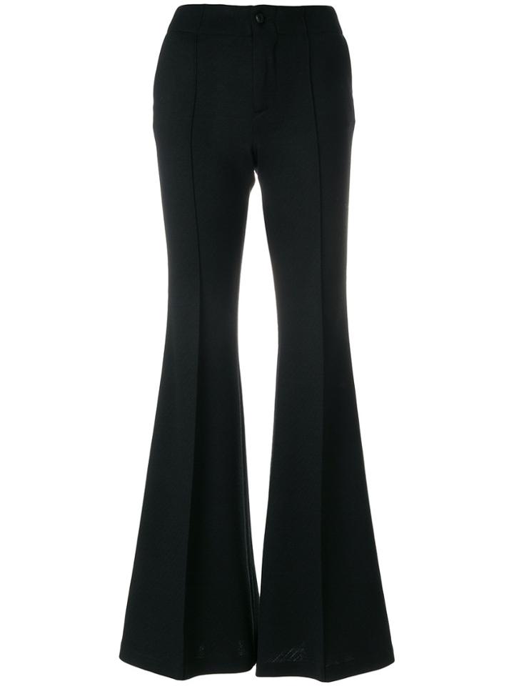 Pence Flared High Waisted Trousers - Black