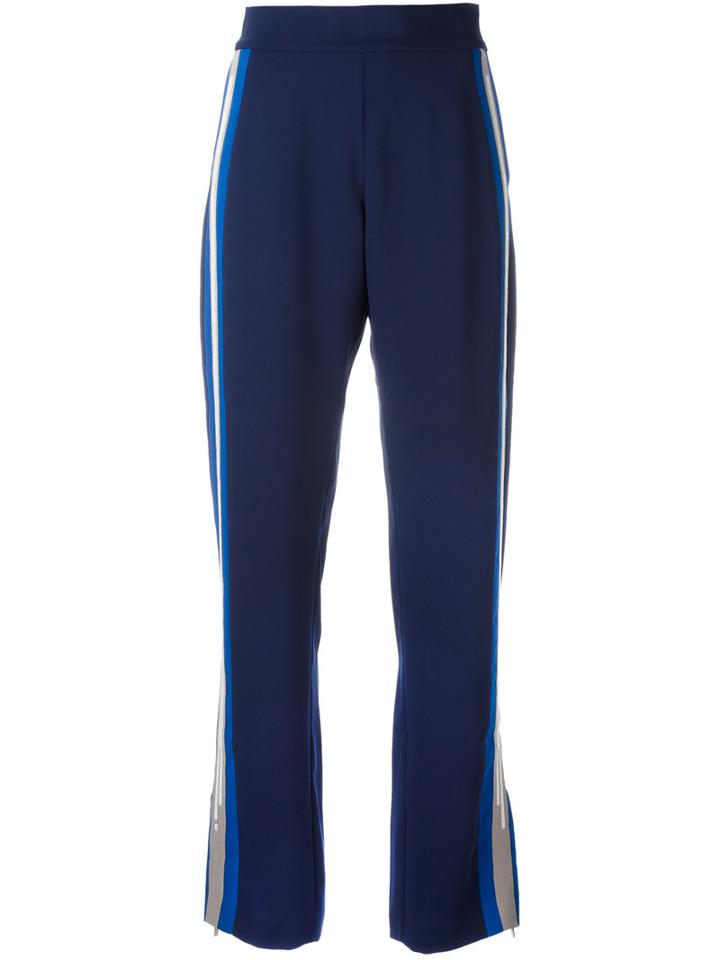 Aviù - Striped Track Pants - Women - Cotton/polyester - 40, Blue, Cotton/polyester