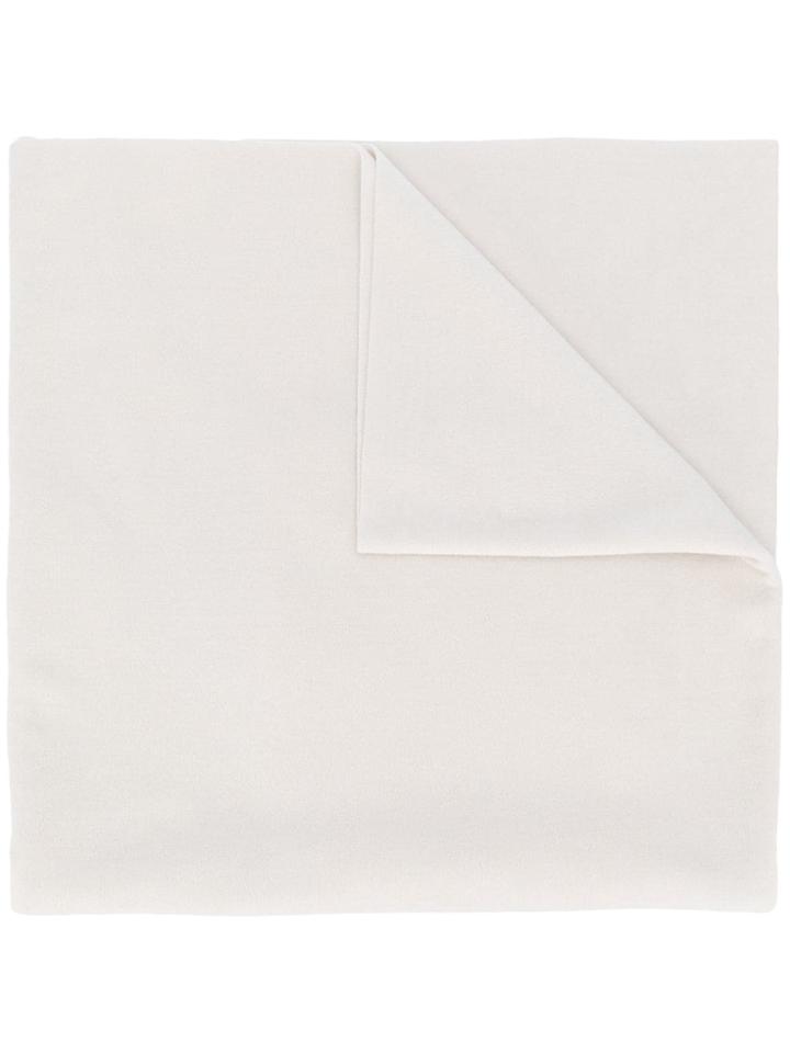 Harris Wharf London Long Fleece Scarf - White