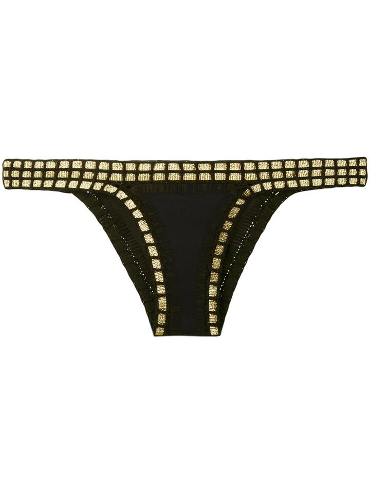 Kiini - Cha Cha Brief Bikini Bottom - Women - Cotton/nylon/polyester/spandex/elastane - L, Black, Cotton/nylon/polyester/spandex/elastane