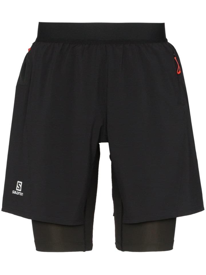 Salomon S/lab Fats Wing Double-layer Track Shorts - Black