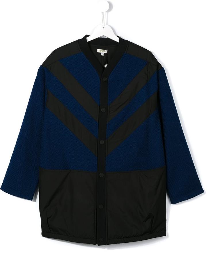 Kenzo Kids Chevron Coat, Girl's, Size: 16 Yrs, Black