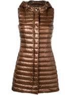 Herno Zipped Padded Gilet - Brown