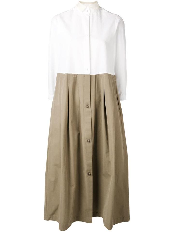 Daniela Gregis Two Tone Shirt Dress - White
