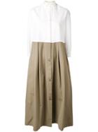 Daniela Gregis Two Tone Shirt Dress - White