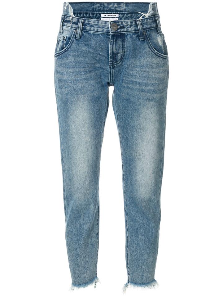 One Teaspoon Stonewashed Jeans - Blue