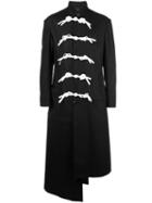Yohji Yamamoto Stand Collar Flannel Jacket - Black