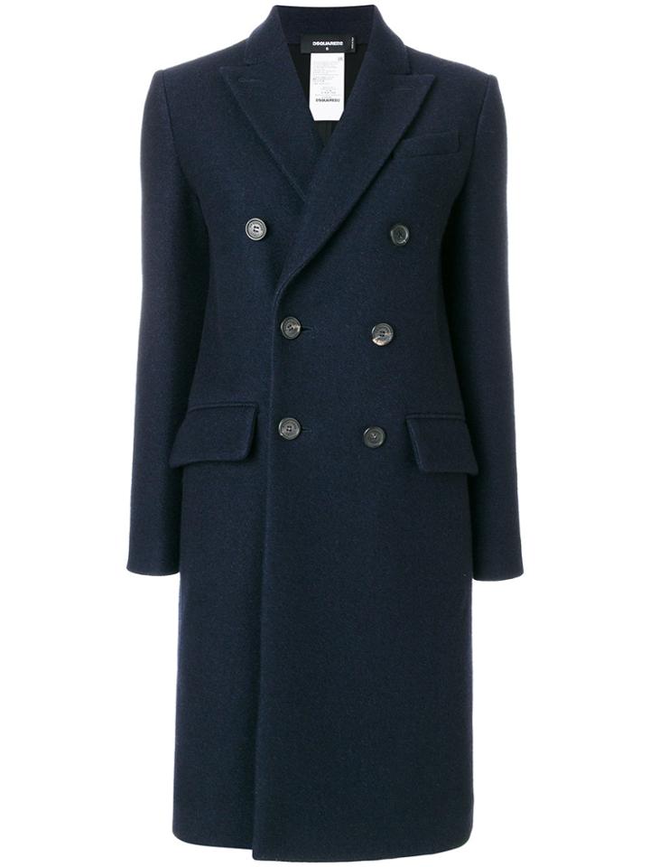 Dsquared2 Double-breasted Coat - Blue