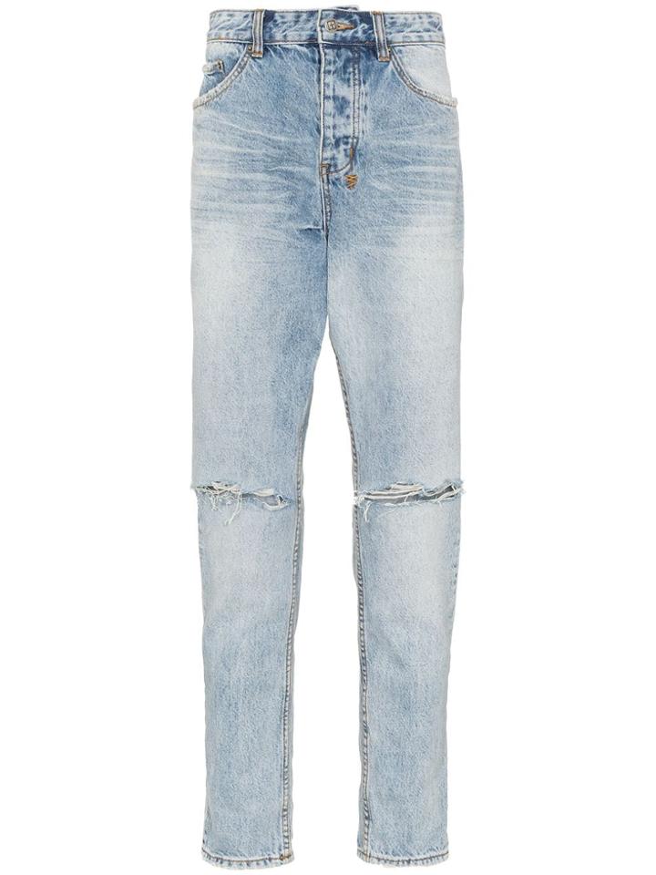 Ksubi Wolfgang Slashed-knee Jeans - Blue