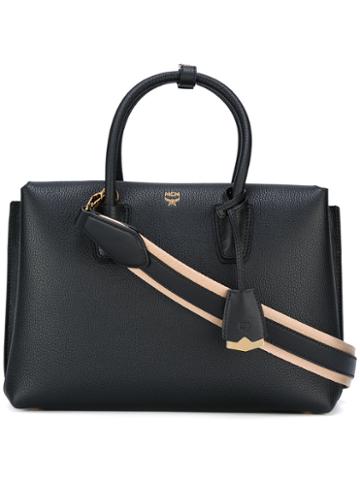 Mcm Classic Tote, Women's, Black, Leather/alcantara