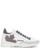 Dsquared2 Leaf Patch Low-top Sneakers - White