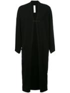 Isabel Benenato - Pin Bar Longline Cardigan - Women - Spandex/elastane/viscose - 46, Women's, Black, Spandex/elastane/viscose