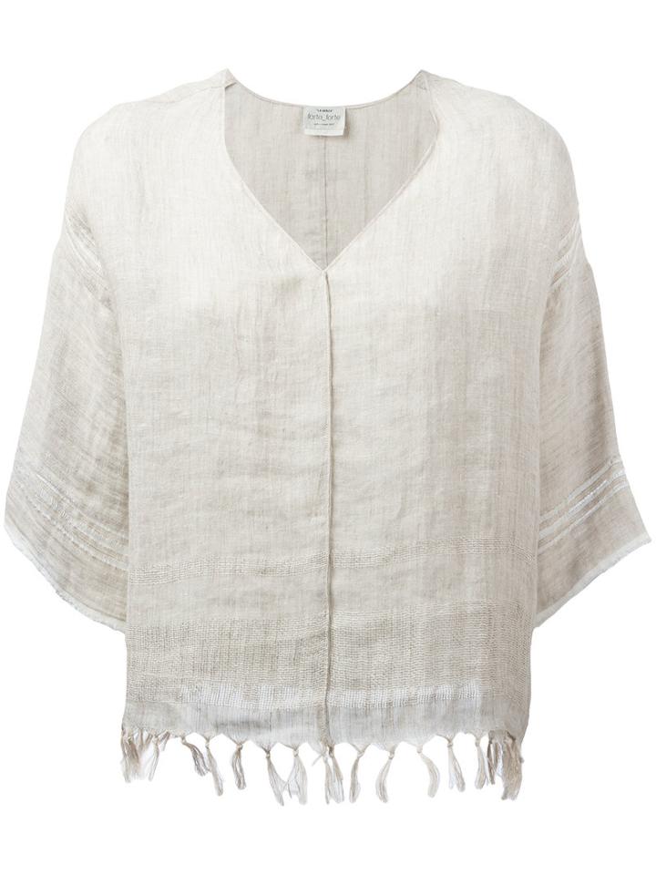 Forte Forte - Fringed Jumper - Women - Linen/flax - 1, Women's, Nude/neutrals, Linen/flax