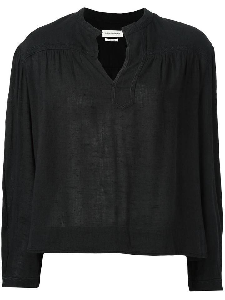 Isabel Marant Étoile Alican Blouse, Women's, Size: 42, Black, Cotton/viscose