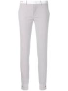Berwich Striped Tailored Trousers - Grey
