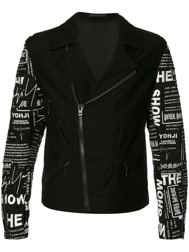Yohji Yamamoto Embroidered Jacket, Men's, Size: 2, Black, Cupro/cotton
