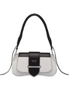 Prada Buckled Sidonie Shoulder Bag - White