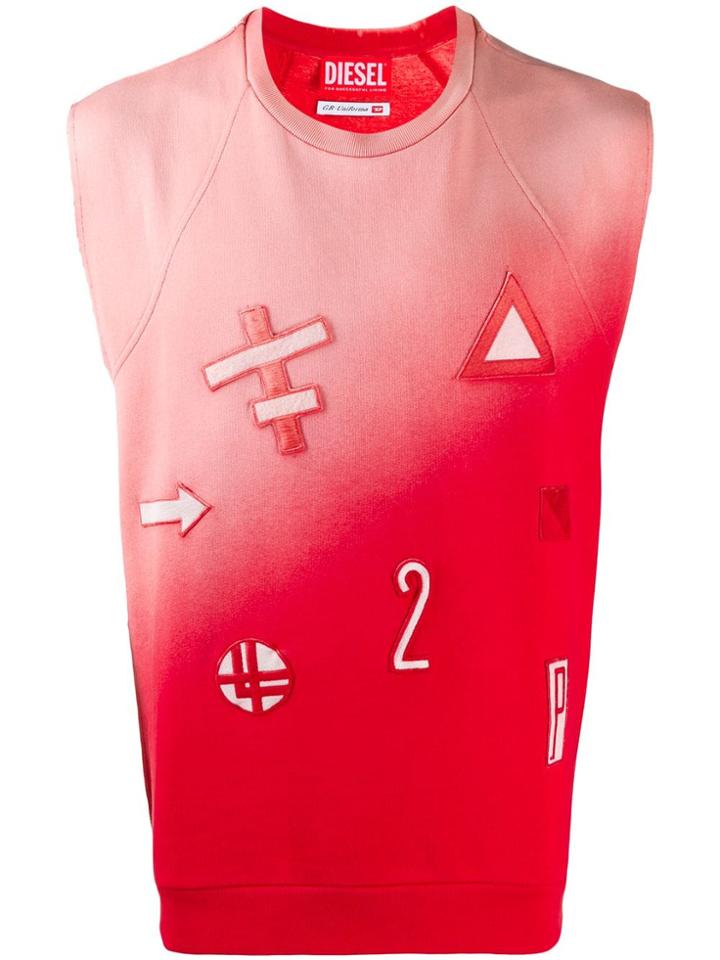 Diesel Red Tag Tonal Gradient Tank Top