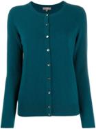 N.peal Round Neck Cashmere Cardigan - Blue