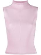 Pleats Please By Issey Miyake Sleeveless Fitted Top - Pink