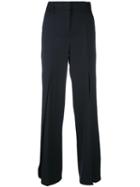 Dorothee Schumacher - Pleated Palazzo Pants - Women - Spandex/elastane/virgin Wool - 3, Blue, Spandex/elastane/virgin Wool